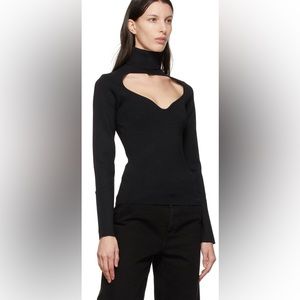 Nanushka Black Cut-Out Fah Turtleneck